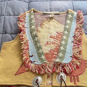 Multicolor Fringed Women's Vest
